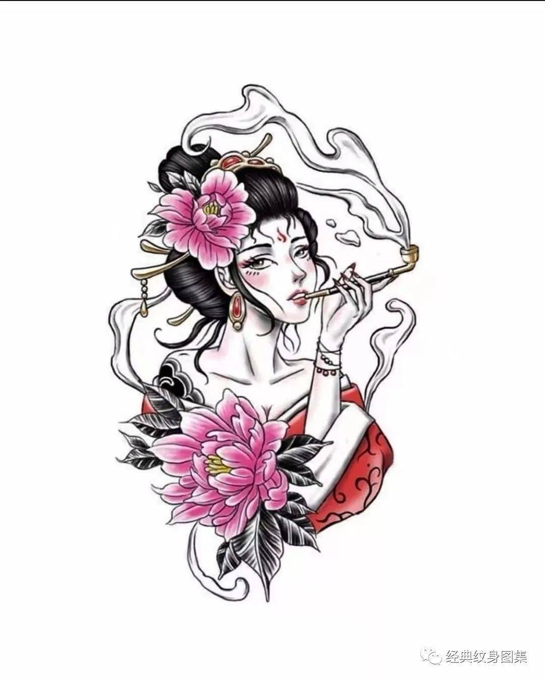 时尚潮流与传统艺术的交融，最新艺妓纹身风采展示
